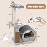 NNECW Multi-level Cat Tree Tower with Top Perch for Pet
