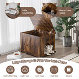 NNECW Cat Litter Box Enclosure with Top Opening & Side Entrance