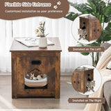 NNECW Cat Litter Box Enclosure with Top Opening & Side Entrance