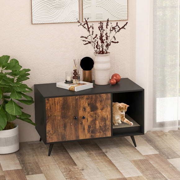 NNECW Modern Hidden Cat Litter Box Furniture for Indoor Cats