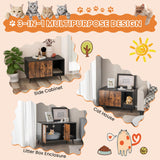 NNECW Modern Hidden Cat Litter Box Furniture for Indoor Cats