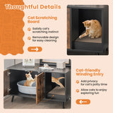 NNECW Modern Hidden Cat Litter Box Furniture for Indoor Cats