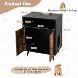 NNECW Modern Cat Litter Box Enclosure with Metal Slanted Legs for Pet
