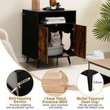NNECW Modern Cat Litter Box Enclosure with Metal Slanted Legs for Pet
