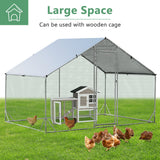 NNECW Large Spire-Shaped Chicken Run Coop with Waterproof and Sun-Protective Cover