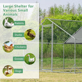 NNECW Large Spire-Shaped Chicken Coop with Waterproof and Sun-protective Cover for Backyard/Farm-400 cm x 300 cm x 195 cm