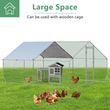 NNECW Large Spire-Shaped Chicken Coop with Waterproof and Sun-protective Cover for Backyard/Farm-400 cm x 300 cm x 195 cm