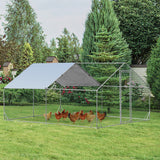 NNECW Large Spire-Shaped Chicken Coop with Waterproof and Sun-protective Cover for Backyard/Farm-400 cm x 300 cm x 195 cm