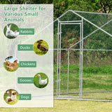 NNECW Large Spire-Shaped Chicken Coop with Waterproof and Sun-protective Cover for Backyard/Farm-600 cm x 300 cm x 195 cm