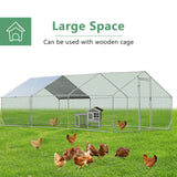 NNECW Large Spire-Shaped Chicken Coop with Waterproof and Sun-protective Cover for Backyard/Farm-600 cm x 300 cm x 195 cm