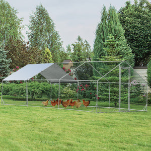 NNECW Large Spire-Shaped Chicken Coop with Waterproof and Sun-protective Cover for Backyard/Farm-600 cm x 300 cm x 195 cm