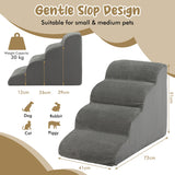NNECW 4-Tier Foam Dog Ramp with Washable Zippered Cover