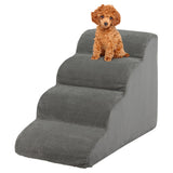 NNECW 4-Tier Foam Dog Ramp with Washable Zippered Cover
