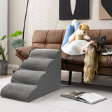 NNECW 4-Tier Foam Dog Ramp with Washable Zippered Cover
