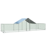 NNECW Extra Large Metal Chicken Coop with Waterproof & Sun-proof Cover