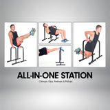 NNEDPE Powertrain Pair Dip Bar Parallette Stand Workout Exercise Gym Station