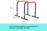 NNEDPE Powertrain Pair Dip Bar Parallette Stand Workout Station