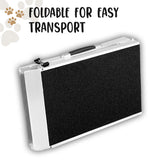 NNEDPE Foldable Aluminium Dog Ramp -  183 x 38cm