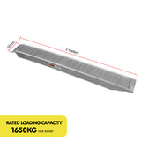 NNEDPE 2x Heavy Duty Aluminium Loading Ramps - 2m