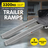 NNEDPE 2x Heavy Duty Aluminium Loading Ramps - 2m