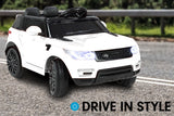 NNEDPE Range Rover Inspired 12v Ride-On Kids Car Remote Control - White