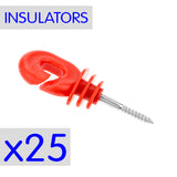 NNEDPE Electric Fence Insulators 25x Screw-in for Wire Tape Rope