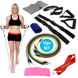 NNEDPE Exercise Resistance Tubes 15pc set