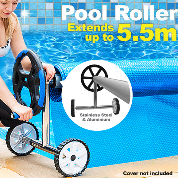 NNEDPE Adjustable Swimming Pool Cover Roller - 2.15m