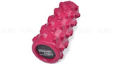 NNEDPE Powertrain EVA Grid Foam Massage Yoga Roller 30x15cm -Dark Pink