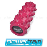 NNEDPE Powertrain EVA Grid Foam Massage Yoga Roller 30x15cm -Dark Pink
