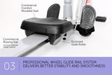 NNEDPE Powertrain Magnetic Flywheel Rowing Machine - Silver