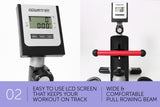 NNEDPE Powertrain Magnetic Flywheel Rowing Machine - Black