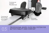 NNEDPE Powertrain Magnetic Flywheel Rowing Machine - Black
