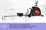 NNEDPE Powertrain Magnetic Flywheel Rowing Machine - Black
