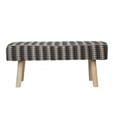 NNEIDS Upholstered Bench Set  WHT/BLK
