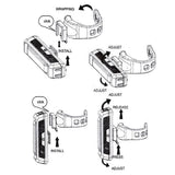 NNEDSZ Set USB Rechargeable LED Bike Front Light headlight lamp Bar rear Tail Wide Beam