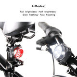 NNEDSZ Waterproof Bicycle Bike Lights Front Rear Tail Light Lamp USB Rechargeable IPX4