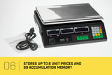 NNEDPE 40kg Digital Kitchen Food Scale Black