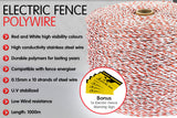 NNEDPE Fence Polywire 1000m 10 strand
