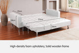 NNEDPE Corner Sofa Bed Couch Lounge with Chaise - White