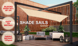 NNEDPE Wallaroo Triangle Shade Sail 5m x 5m x 5m - Sand