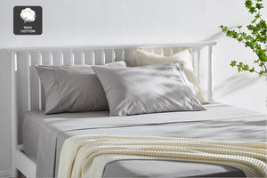 NNEKG 300TC Classic Percale Sheet Set (Silver Queen)