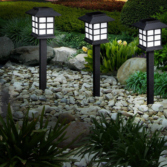 NNEIDS 12x LED Solar Power Garden Landscape Path Lawn Lights Yard Lamp Outdoor Lighting