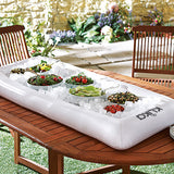NNEDPE Inflatable salad bar with pump - White