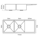 NNEDPE 304 Stainless Steel Sink - 1114 x 450mm