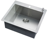 NNEDPE 304 Stainless Steel Undermount Topmount Kitchen Laundry Sink - 530 x 500mm