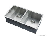 NNEDPE 304 Stainless Steel Undermount Topmount Kitchen Laundry Sink - 865 x 440mm