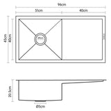 NNEDPE 304 Stainless Steel Sink - 960 x 450mm