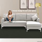 NNEDPE Sarantino Linen Corner Sofa Couch Lounge L-shape w/ Left Chaise L.Grey