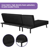 NNEDPE Sarantino 3-Seater Corner Sofa Bed Lounge Chaise Couch - Black